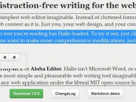Hallo.js：一款所见即所得的Web编辑器