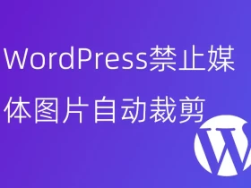WordPress禁止媒体图片自动裁剪
