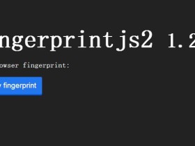 Fingerprintjs2：一款开源设备指纹采集器|